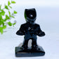 2.1" Black Obsidian Marvel Series Character Carvings Crystal Healing Bulk Wholesale