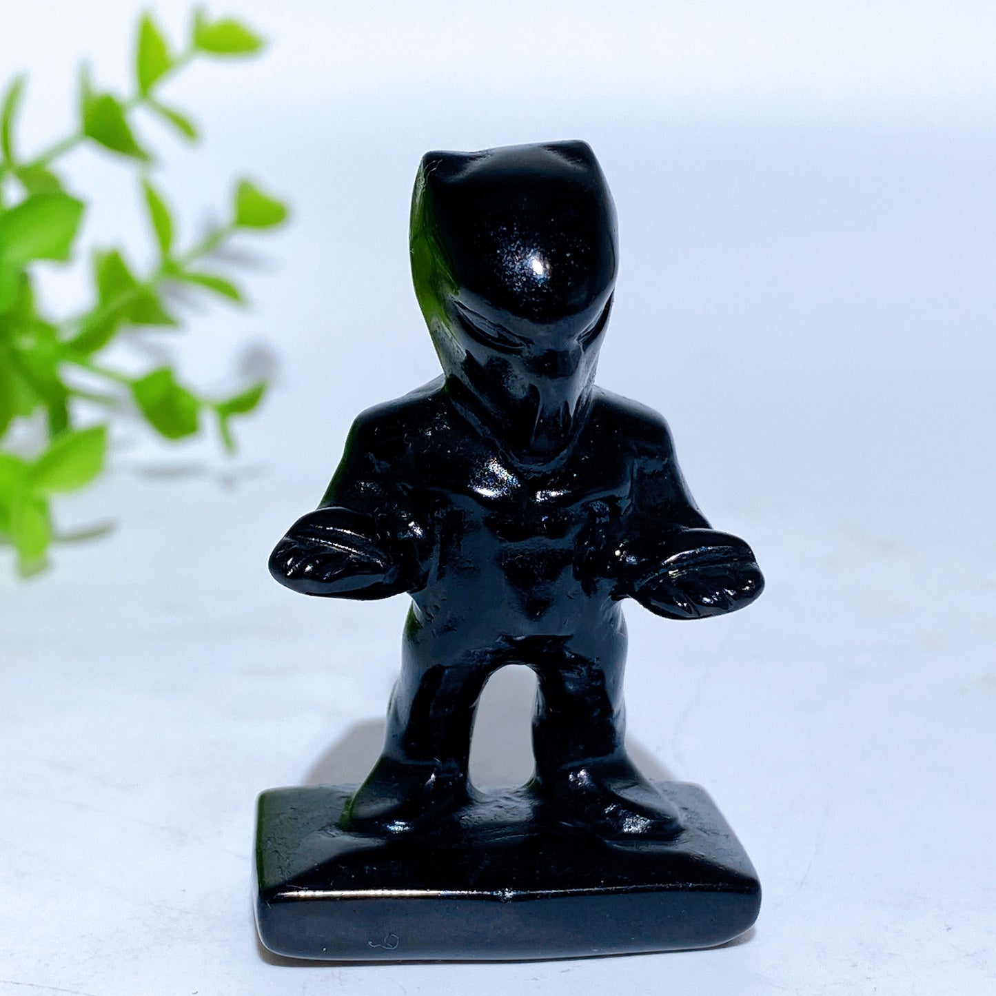 2.1" Black Obsidian Marvel Series Character Carvings Crystal Healing Bulk Wholesale