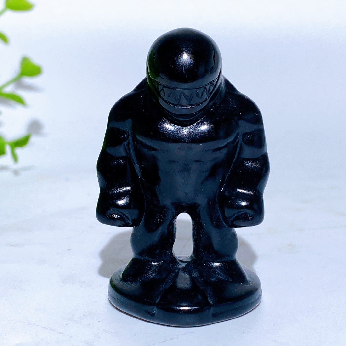 2.1" Black Obsidian Marvel Series Character Carvings Crystal Healing Bulk Wholesale