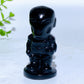 2.1" Black Obsidian Marvel Series Character Carvings Crystal Healing Bulk Wholesale