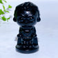 2.1" Black Obsidian Marvel Series Character Carvings Crystal Healing Bulk Wholesale