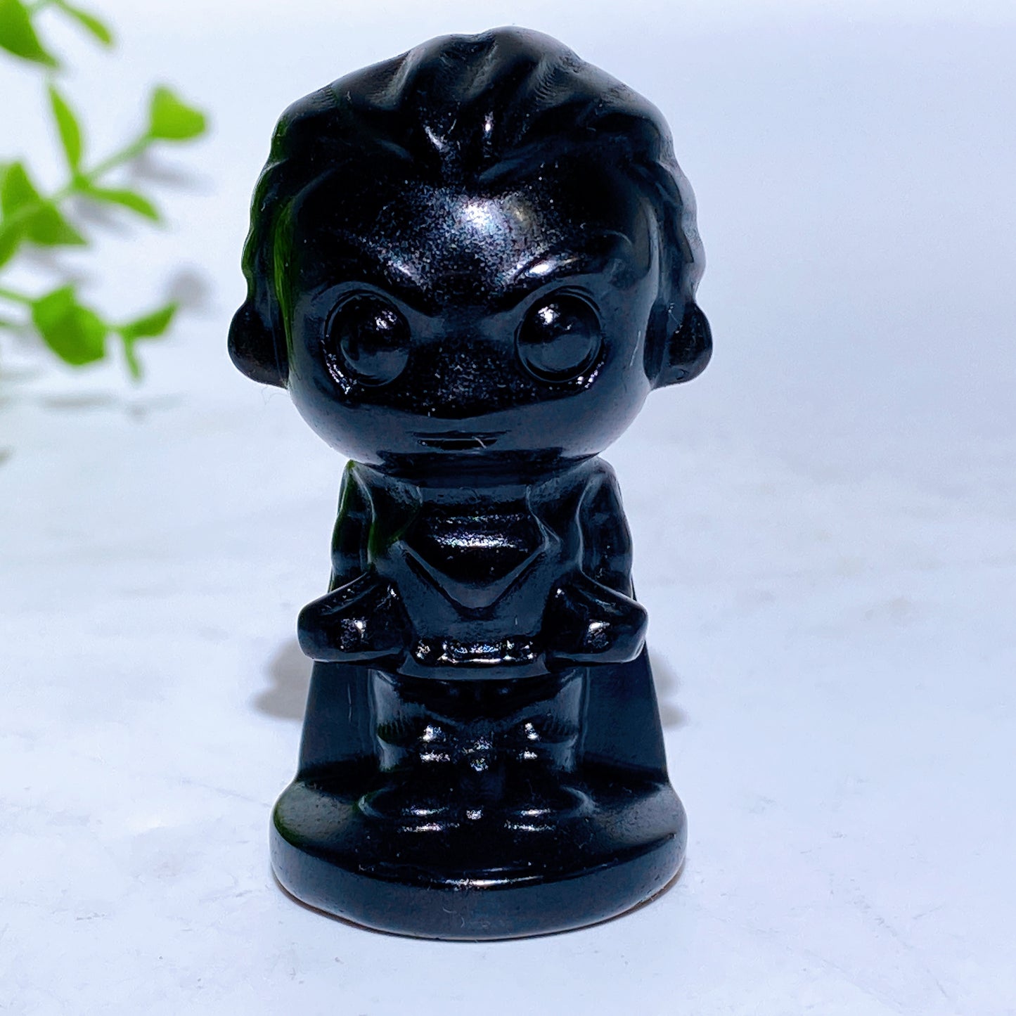 2.1" Black Obsidian Marvel Series Character Carvings Crystal Healing Bulk Wholesale