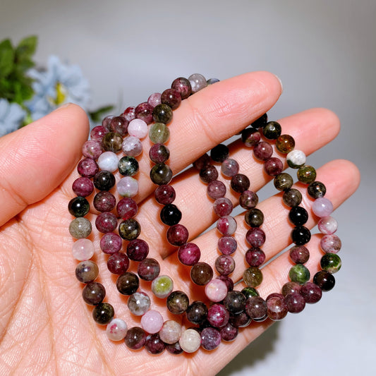 2mm 5mm Colorful Tourmaline Bracelet Crystal Healing Bulk Wholesale