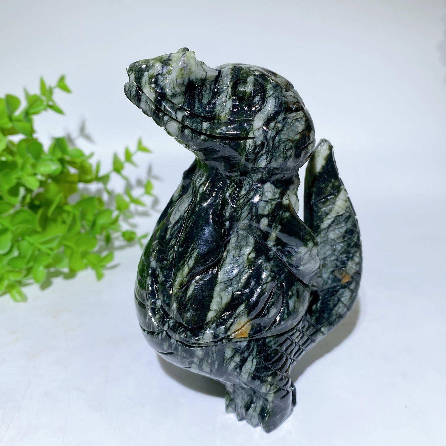 4.7" Jade Crocodile Carvings Bulk Wholesale