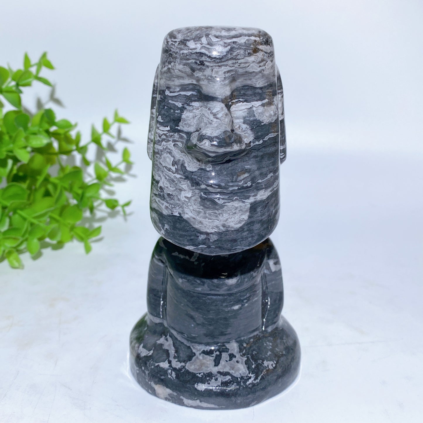 5.2" Jade Picasso Stone Moai Carvings Bulk Wholesale