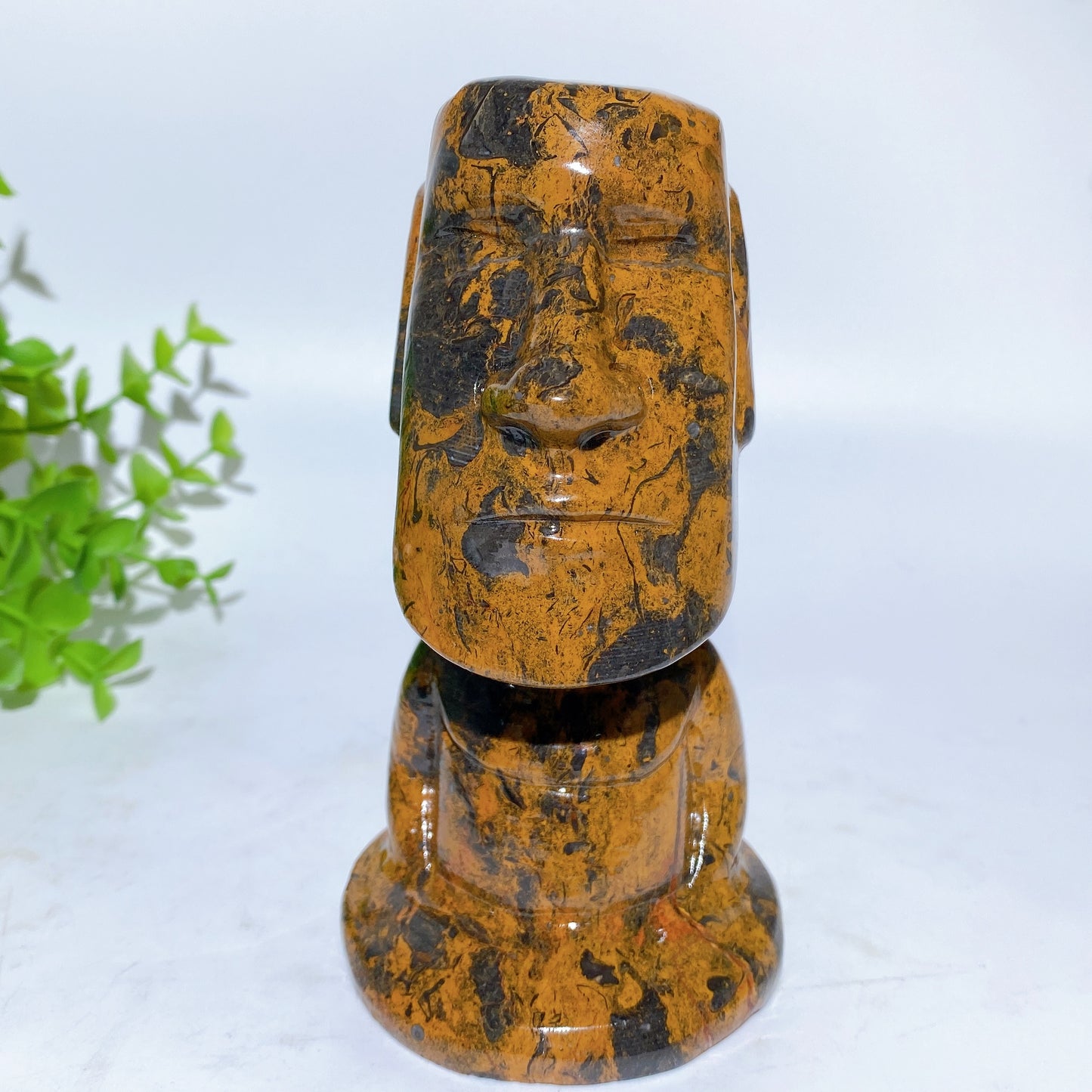 5.2" Jade Picasso Stone Moai Carvings Bulk Wholesale