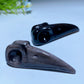 2.3" Golden Obsidian Silver Obsidian Raven Skull Carvings Bulk Wholesale