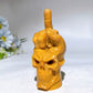 3.9" Crystal Middle Finger Gesture with Skull Carving Crystal Healing Bulk Wholesale