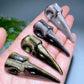 2.3" Golden Obsidian Silver Obsidian Raven Skull Carvings Bulk Wholesale