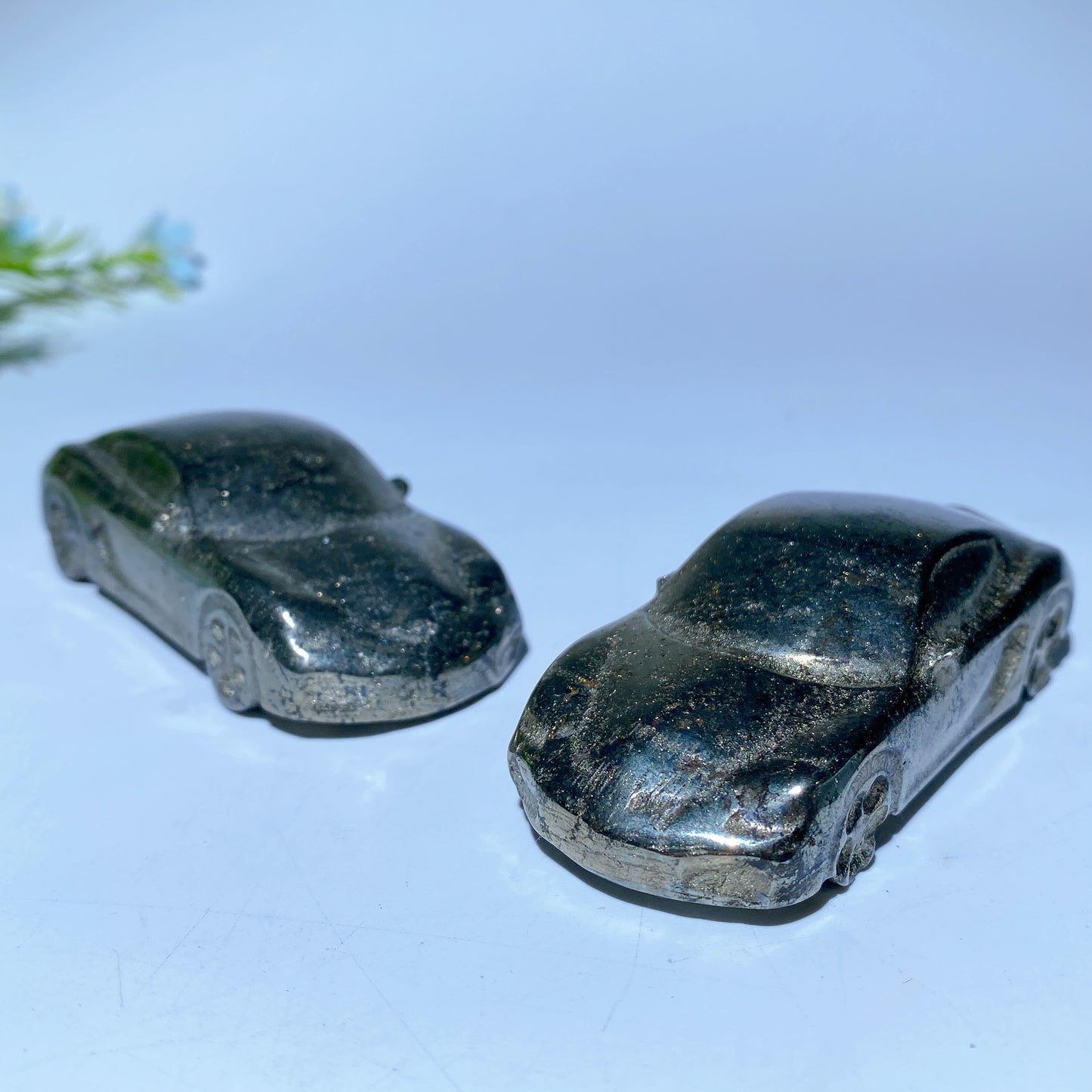 3.1" Pyrite Car Carvings Bulk Wholesale