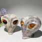 3.1" UV Reactive Hackmanite Alien's Head Carvings Crystal Healing Bulk Wholesale