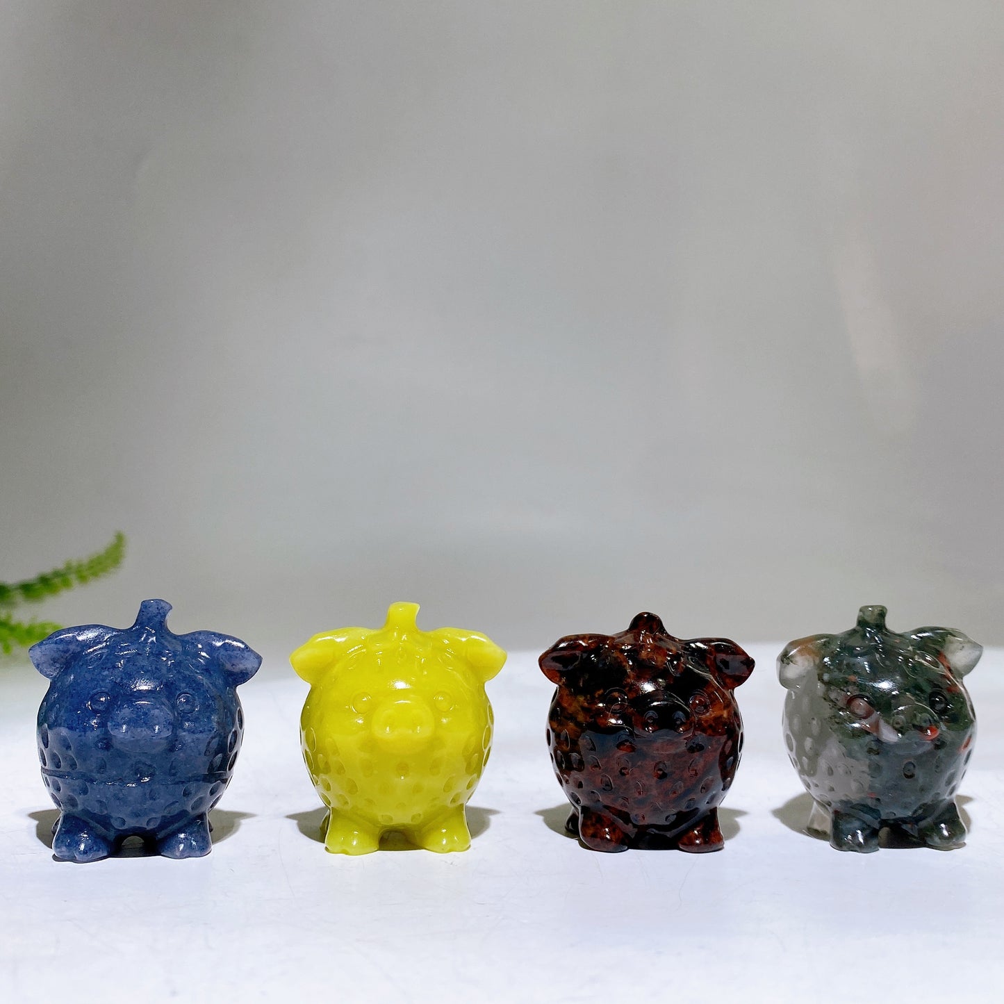 1.6" Natural Crystal Strawberry Pig Carving Wholesale