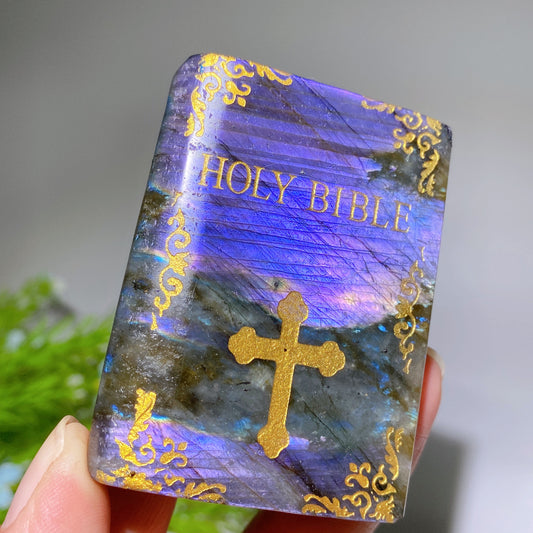 2.5" Labradorite Holy Bible Carvings Bulk Wholesale