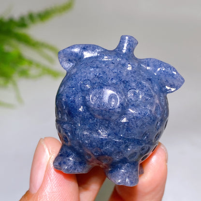 1.6" Natural Crystal Strawberry Pig Carving Wholesale