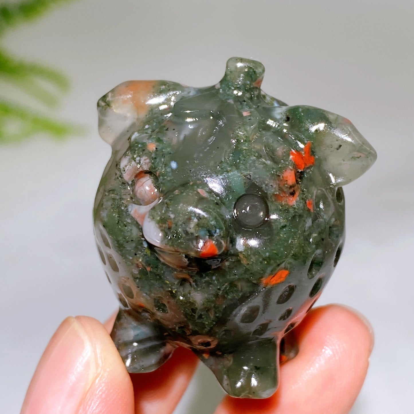 1.6" Natural Crystal Strawberry Pig Carving Wholesale
