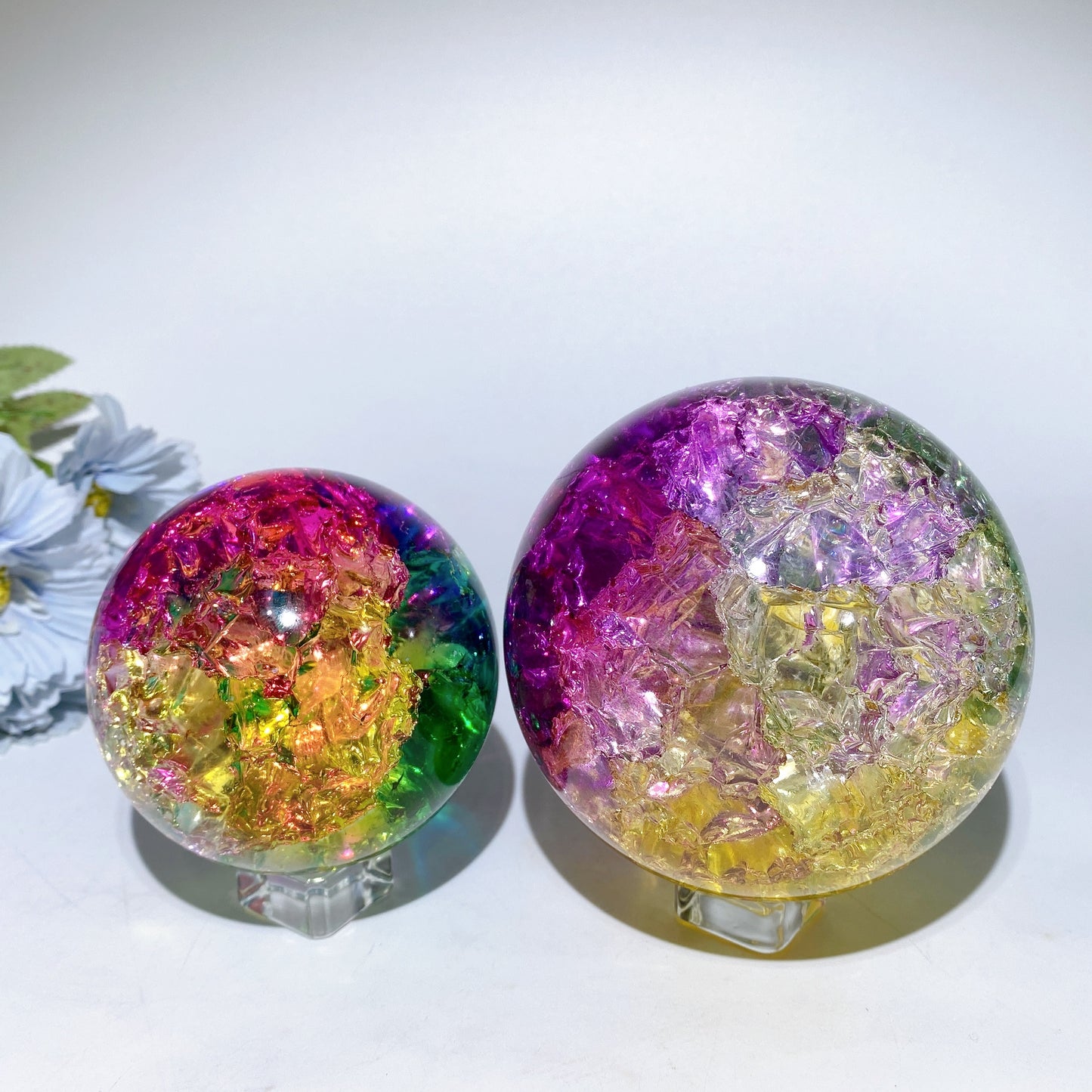 2.0"-3.9" Crack Glass Sphere Crystal Healing Bulk Wholesale