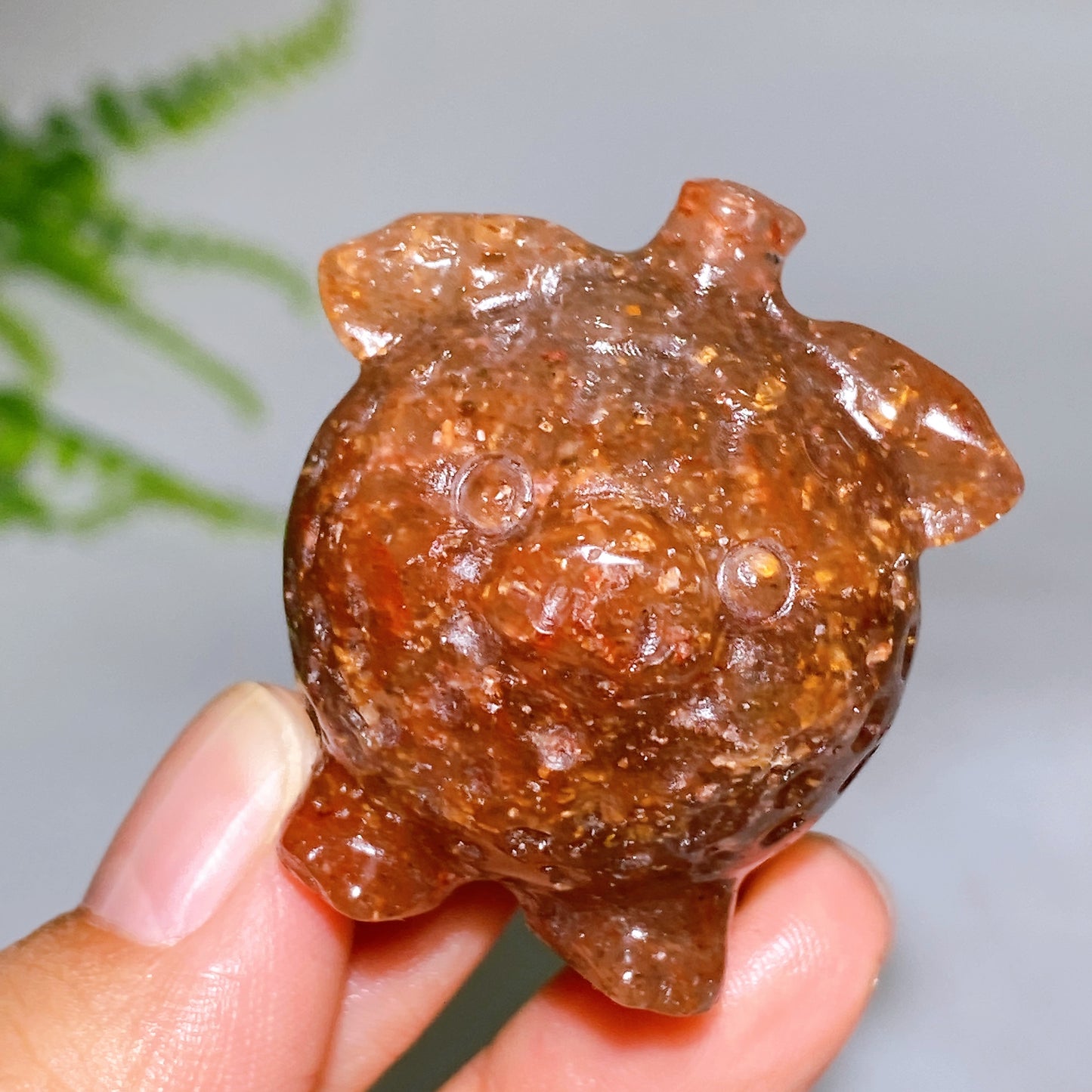 1.6" Natural Crystal Strawberry Pig Carving Wholesale