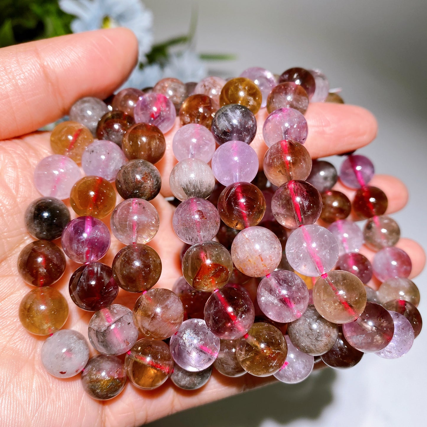 10.5mm Auralite 23 Bracelet Crystal Healing Bulk Wholesale
