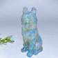 3.1" Mixed Crystal German Shepherd Dog Carvings Crystal Healing Bulk Wholesale