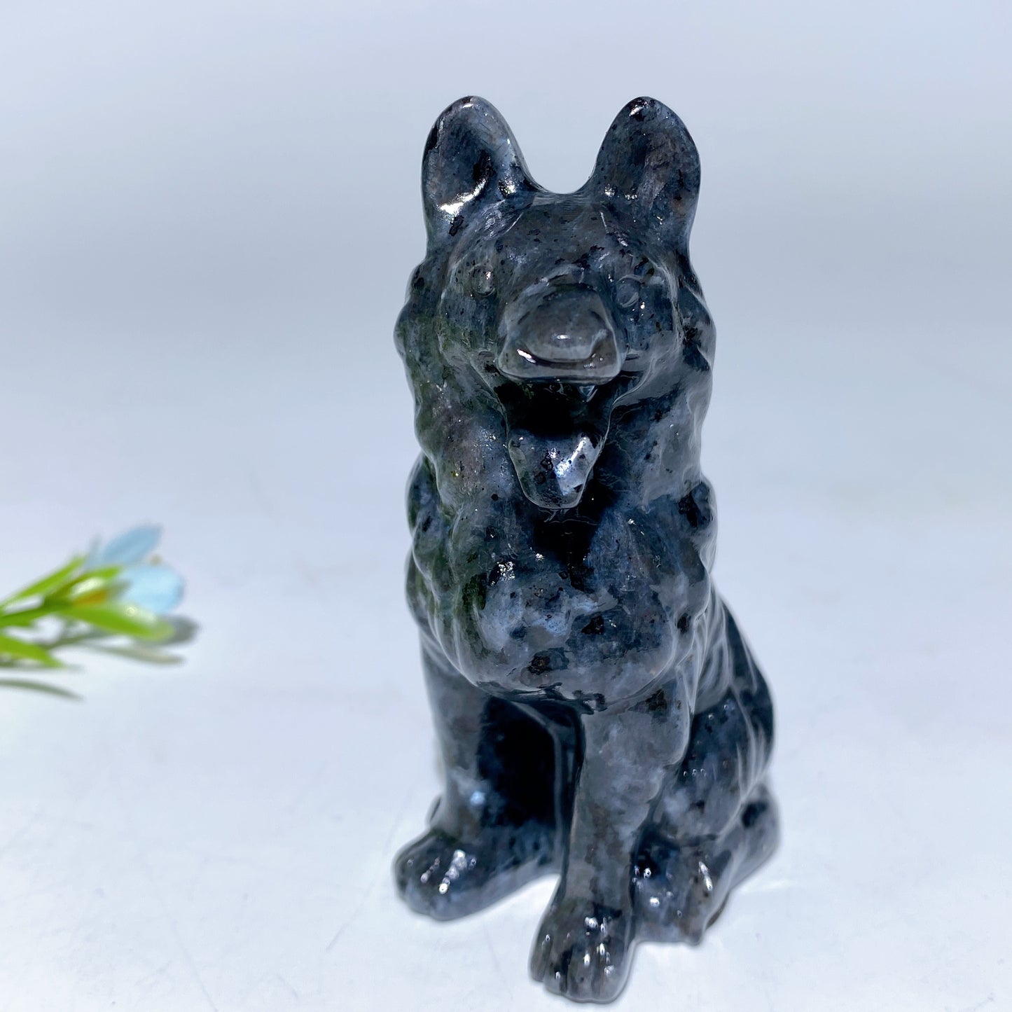 3.1" Mixed Crystal German Shepherd Dog Carvings Crystal Healing Bulk Wholesale