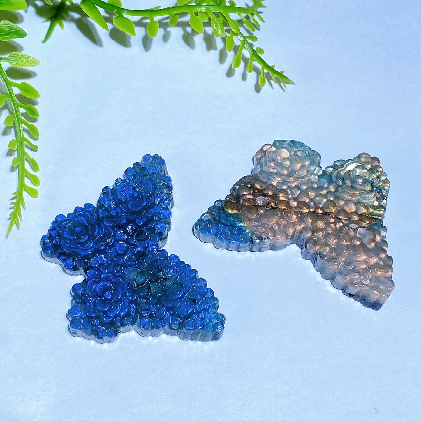 1.8" Labradorite Flower Butterfly Carving Wholesale