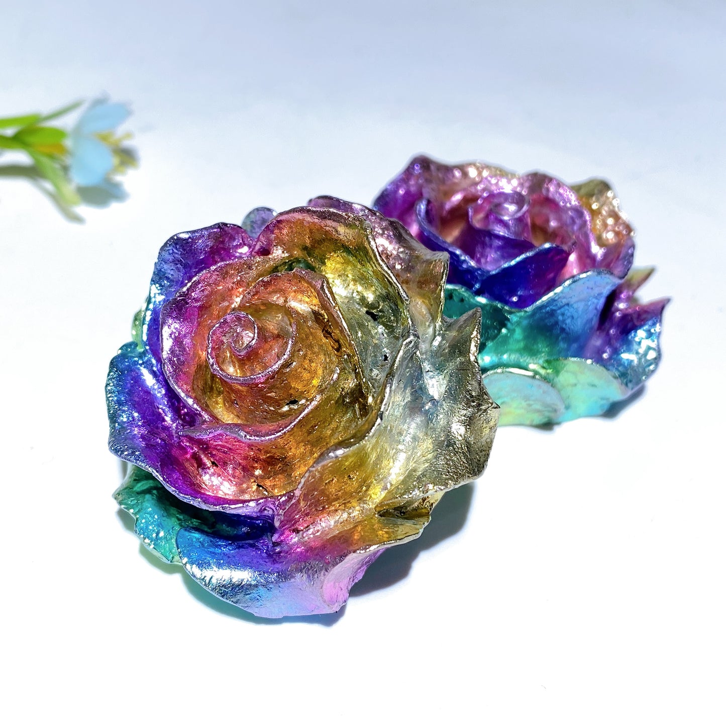 1.8" Bismuth Flower Carvings Crystal Healing Bulk Wholesale