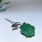 Crystal Rose Flower Carving with Silver Metal Stem Crystal Healing Bulk Wholesale