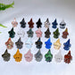 1.5" Natural Crystal Ghost with Witch's Hat Carving for Halloween Wholesale