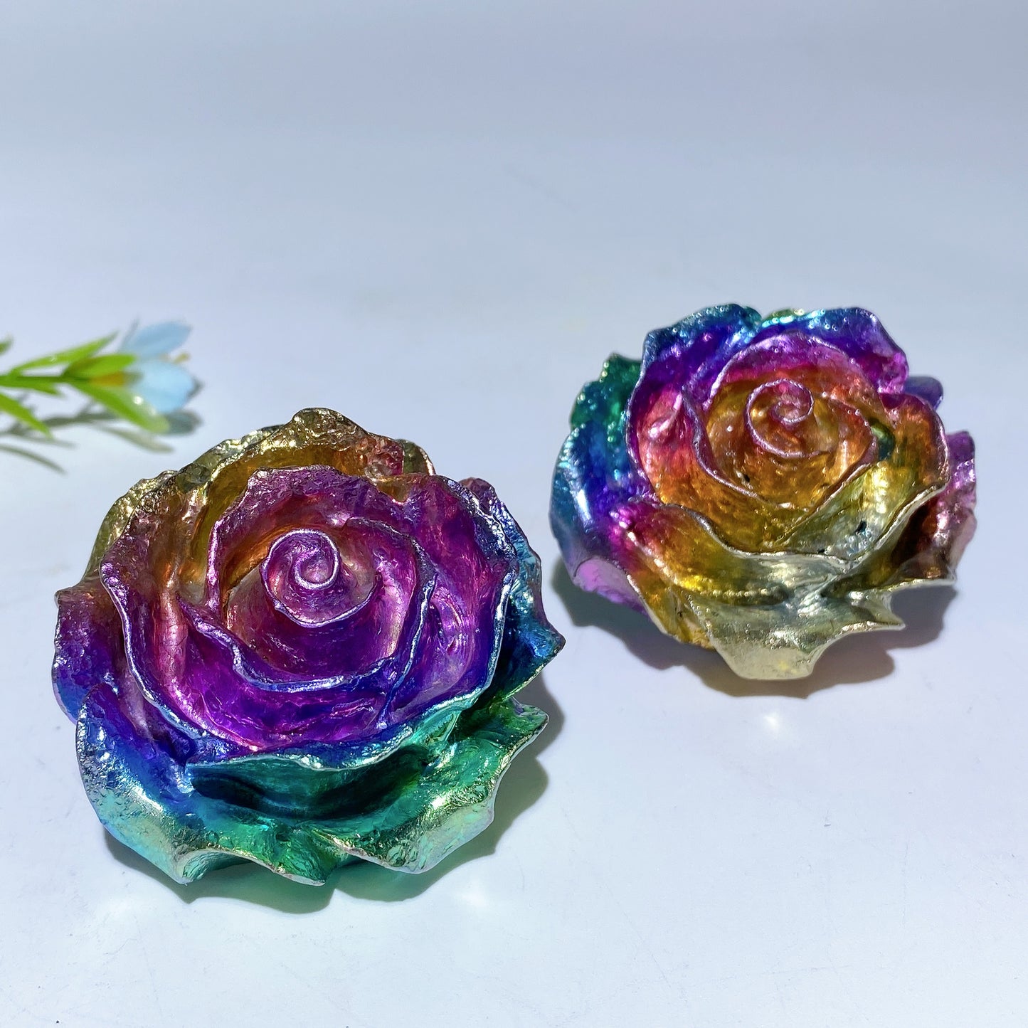 1.8" Bismuth Flower Carvings Crystal Healing Bulk Wholesale