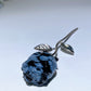Crystal Rose Flower Carving with Silver Metal Stem Crystal Healing Bulk Wholesale