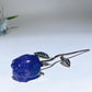 Crystal Rose Flower Carving with Silver Metal Stem Crystal Healing Bulk Wholesale