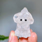 1.5" Natural Crystal Ghost with Witch's Hat Carving for Halloween Wholesale