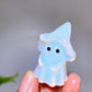 1.5" Natural Crystal Ghost with Witch's Hat Carving for Halloween Wholesale