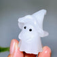 1.5" Natural Crystal Ghost with Witch's Hat Carving for Halloween Wholesale