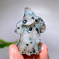 1.5" Natural Crystal Ghost with Witch's Hat Carving for Halloween Wholesale