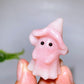1.5" Natural Crystal Ghost with Witch's Hat Carving for Halloween Wholesale