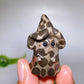 1.5" Natural Crystal Ghost with Witch's Hat Carving for Halloween Wholesale
