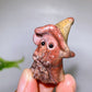 1.5" Natural Crystal Ghost with Witch's Hat Carving for Halloween Wholesale