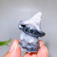1.5" Natural Crystal Ghost with Witch's Hat Carving for Halloween Wholesale