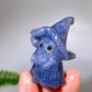 1.5" Natural Crystal Ghost with Witch's Hat Carving for Halloween Wholesale