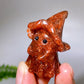 1.5" Natural Crystal Ghost with Witch's Hat Carving for Halloween Wholesale