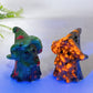 1.5" Natural Crystal Ghost with Witch's Hat Carving for Halloween Wholesale