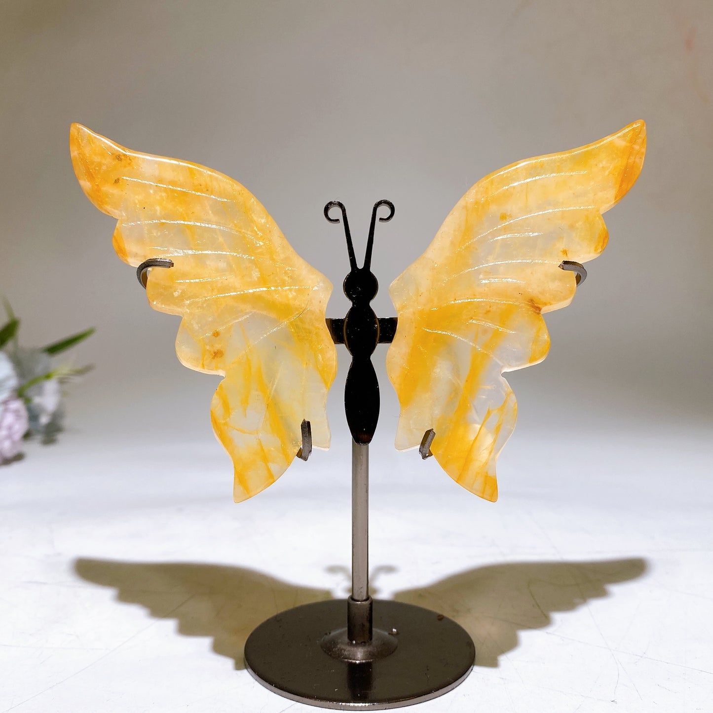 12cm Butterfly Wings Carving with Stand Crystal Healing Bulk Wholesale