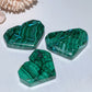 1.7"-2.0" Natural Malachite Heart Carvings Crystal Healing Bulk Wholesale