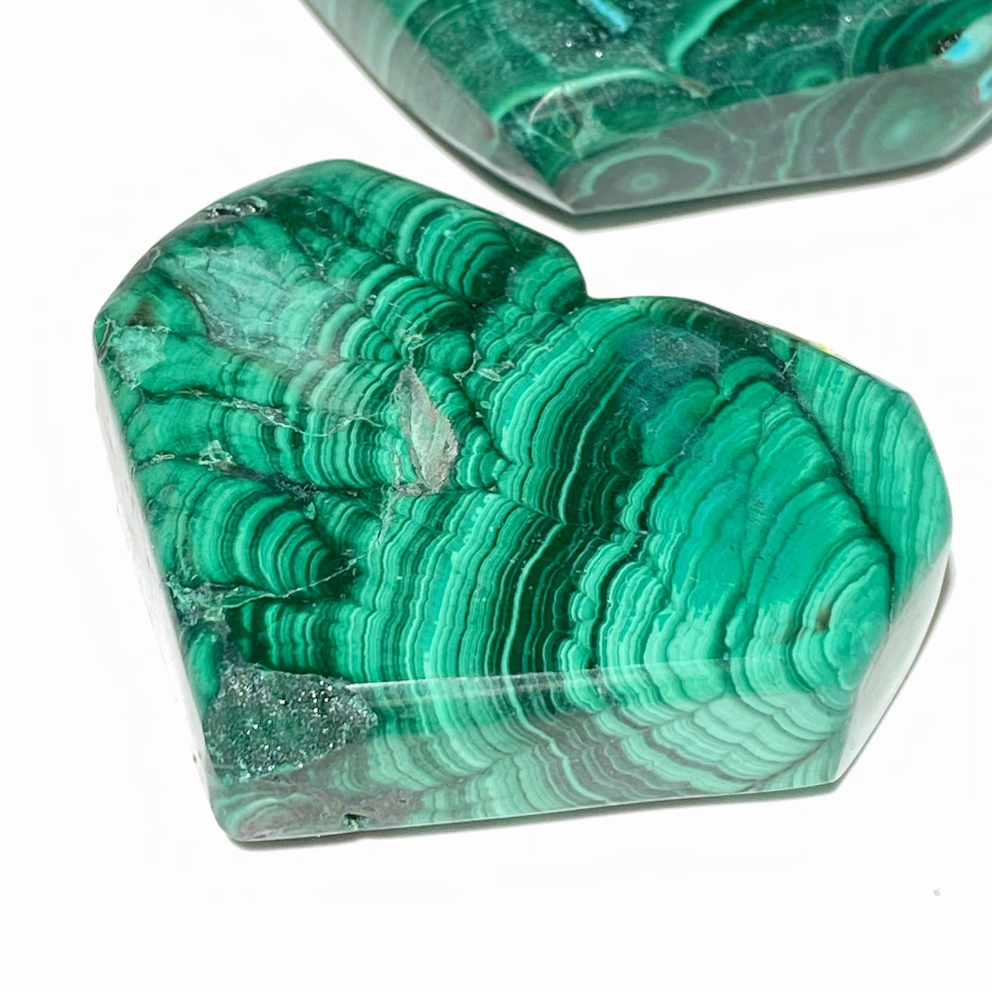 1.7"-2.0" Natural Malachite Heart Carvings Crystal Healing Bulk Wholesale