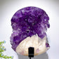 Large Unique Amethyst Geode Grow with UV Reactive Calcite with Stand Free Form