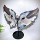 Large Unqiue Natural Druzy Agate Butterfly Wings with Stand Wholesale