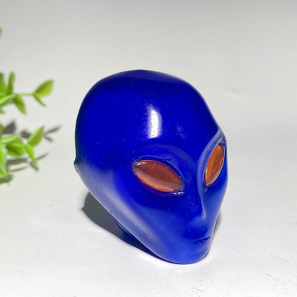 2.0" Mixed Crystal Alien's Head with Random Eyes Crystal Healing Bulk Wholesale