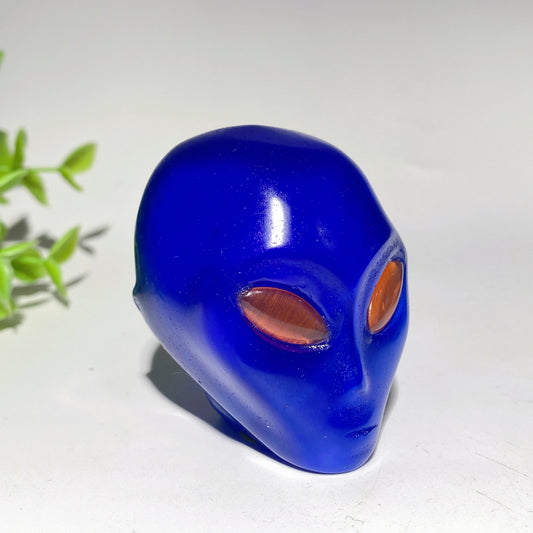 2.0" Mixed Crystal Alien's Head with Random Eyes Crystal Healing Bulk Wholesale