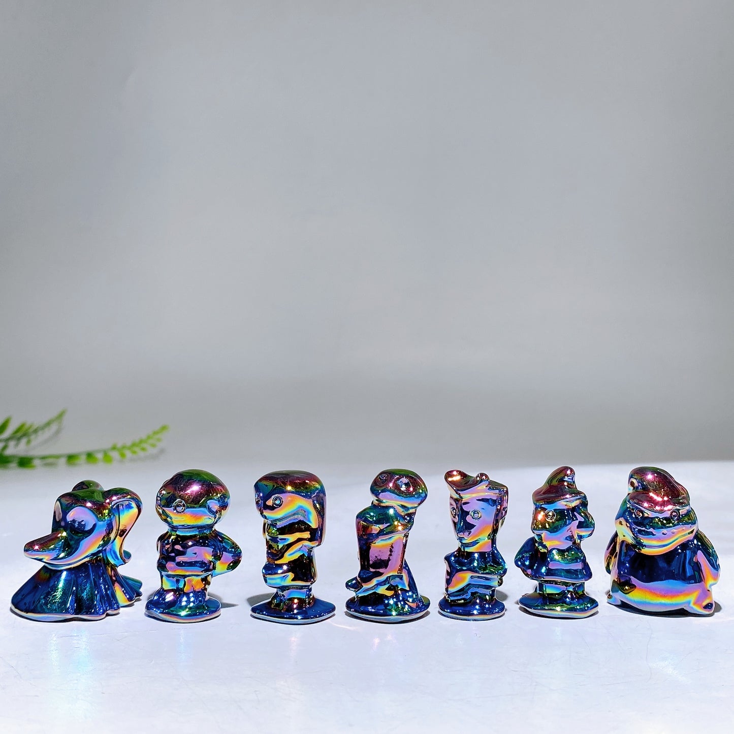 1.4" Aura Dark Rainbow Black Obsidian Carvings of Nightmare before Christmas Wholesale